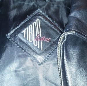 Black leather jacket